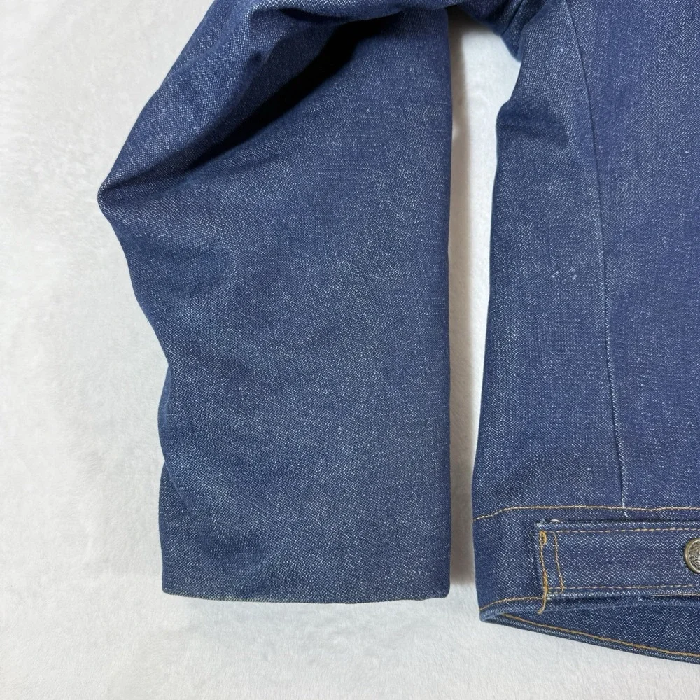Vtg Key Imperial Blanket Lined Denim Snap Jacket Sz‎ 48R Made In USA Workwear